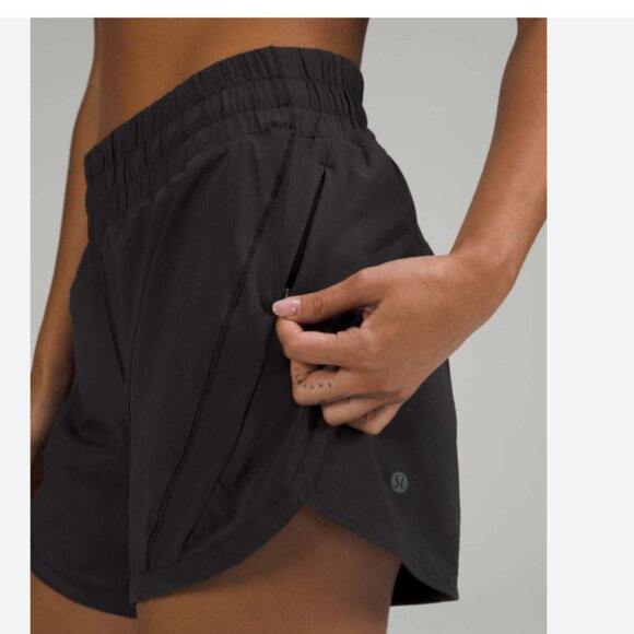Lululemon Track that 5" high rise Black Women's Shorts 6 athletic